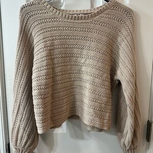 Hippie Rose Beige Knit Sweater